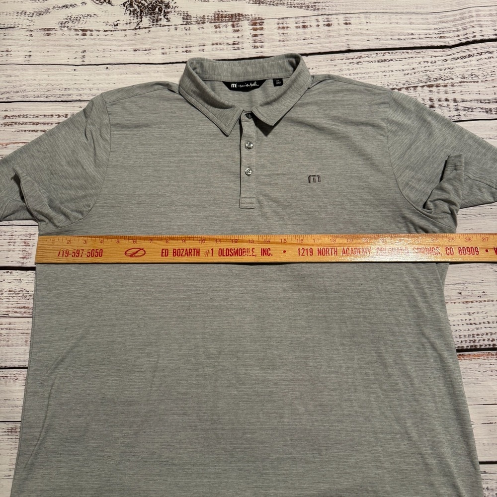 Travis Matthew Polo Grey Stretch Short Sleeve Golf Shirt Men's‎ Size 2XL - Picture 8 of 14